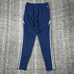 Adidas Men's Size Small Aeroready Track Pants Navy Blue White Stripes Zippers